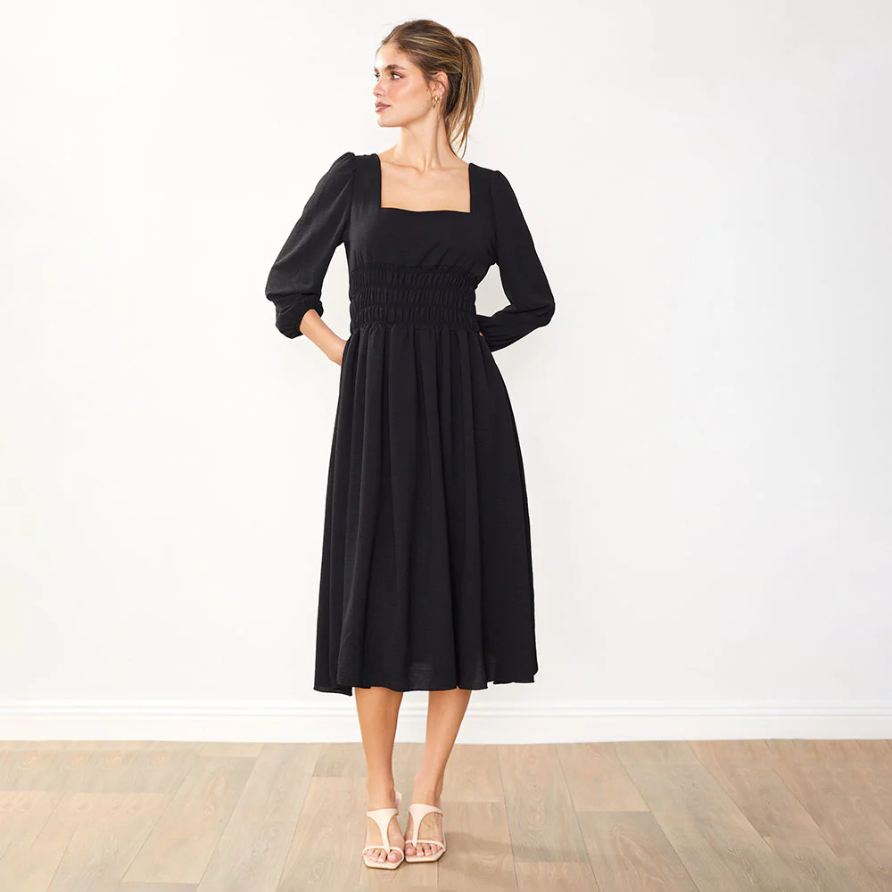 Evelyn Dress (Black) - Image 9