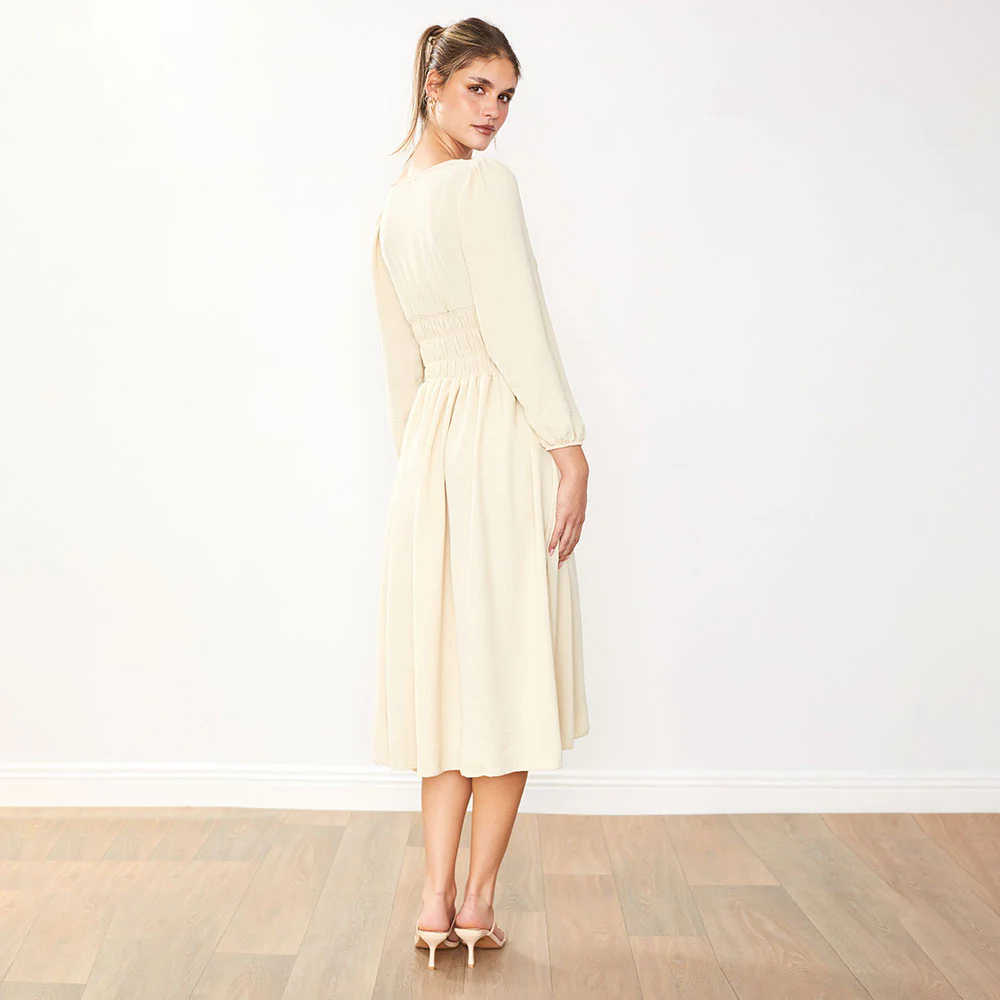 Evelyn Dress (Cream) - Image 8
