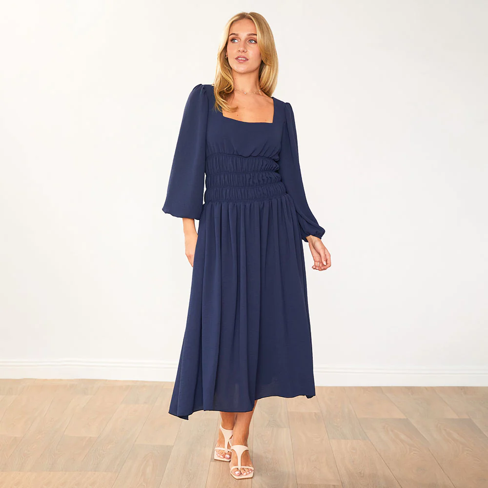 Evelyn Dress (Navy) - Image 3