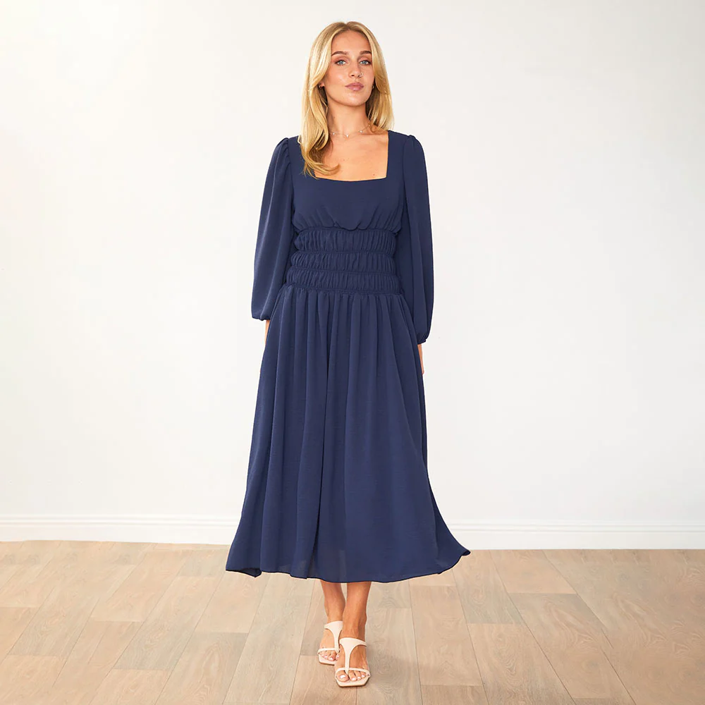 Evelyn Dress (Navy) - Image 4