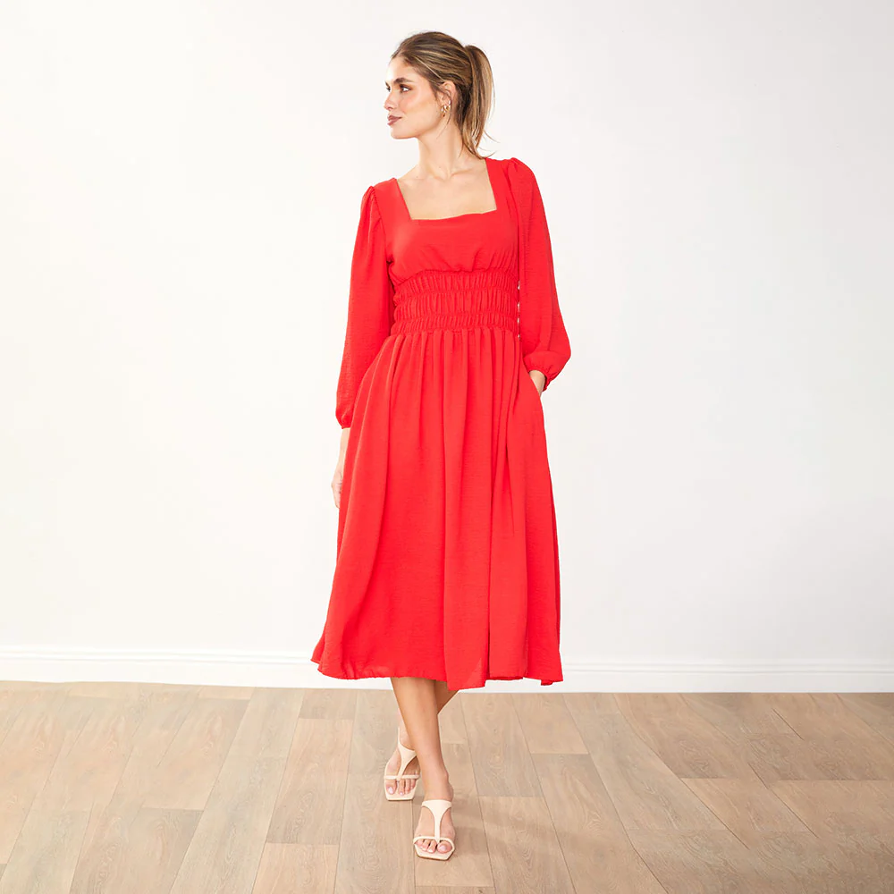 Evelyn Dress (Red) - Image 10