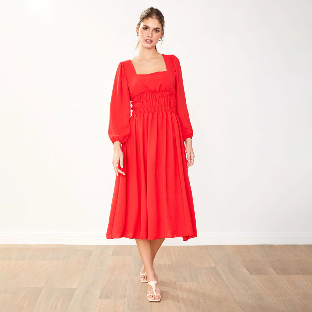 Evelyn Dress (Red) - Image 12