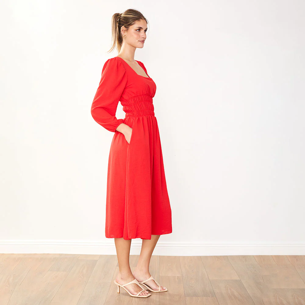 Evelyn Dress (Red) - Image 14
