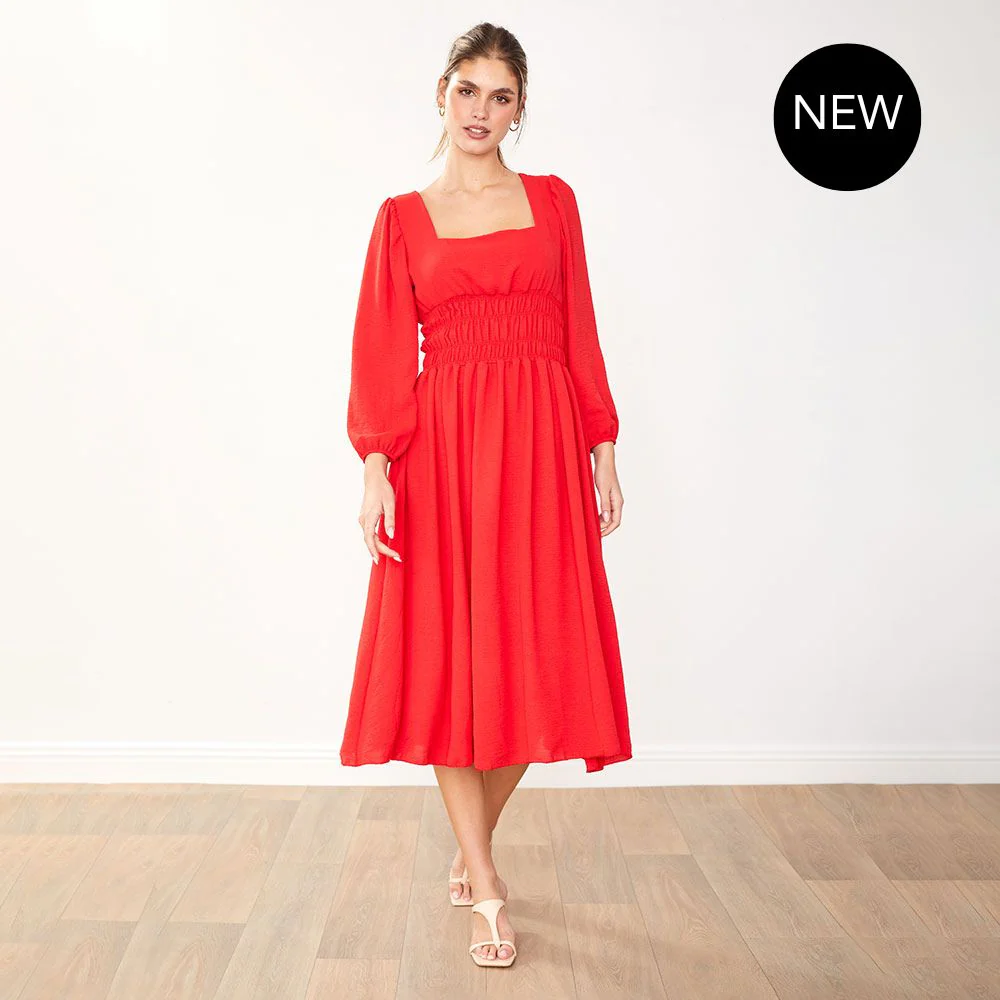 Evelyn Dress (Red) - Image 16