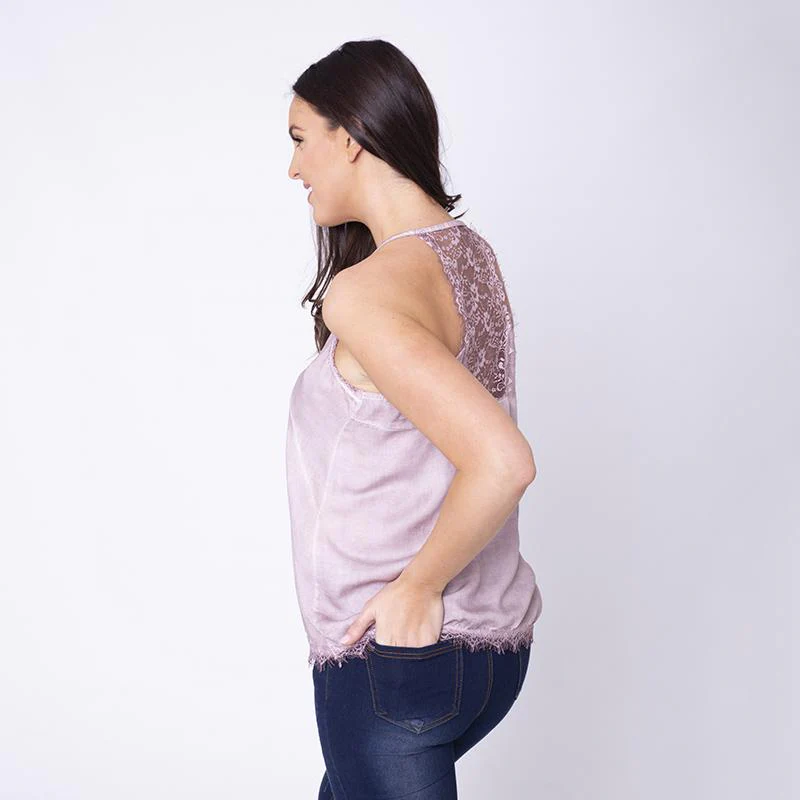 Everyday Lace Tank Top Pink - Image 5