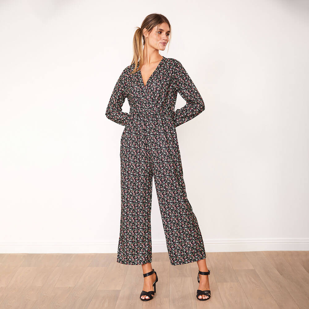 Farrah Jumpsuit (Black Floral) - Image 2
