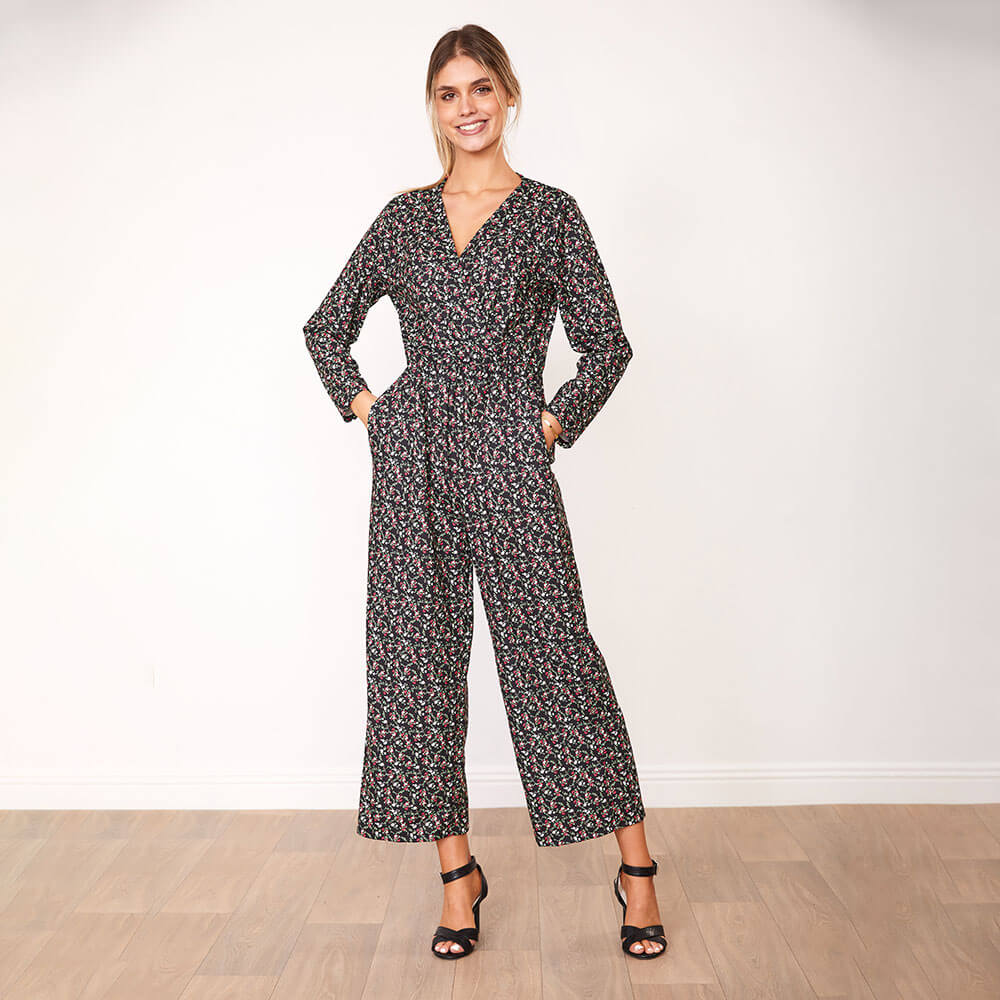 Farrah Jumpsuit (Black Floral) - Image 3