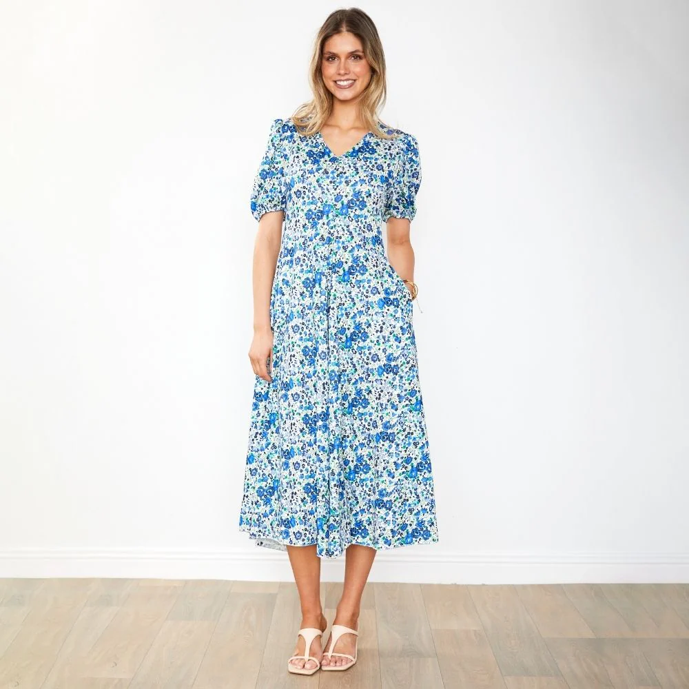 Flora Dress (Blue Rose) - Image 11