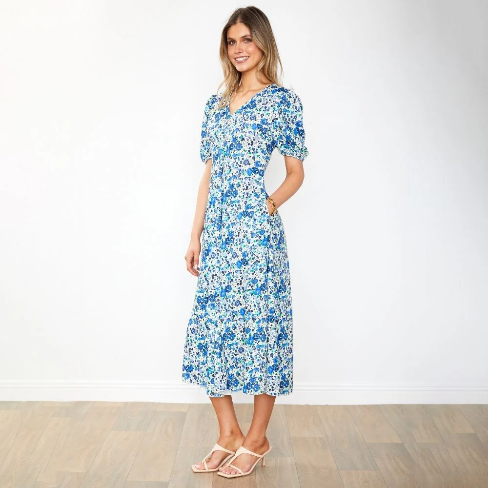 Flora Dress (Blue Rose) - Image 12