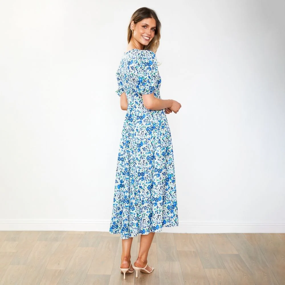 Flora Dress (Blue Rose) - Image 15