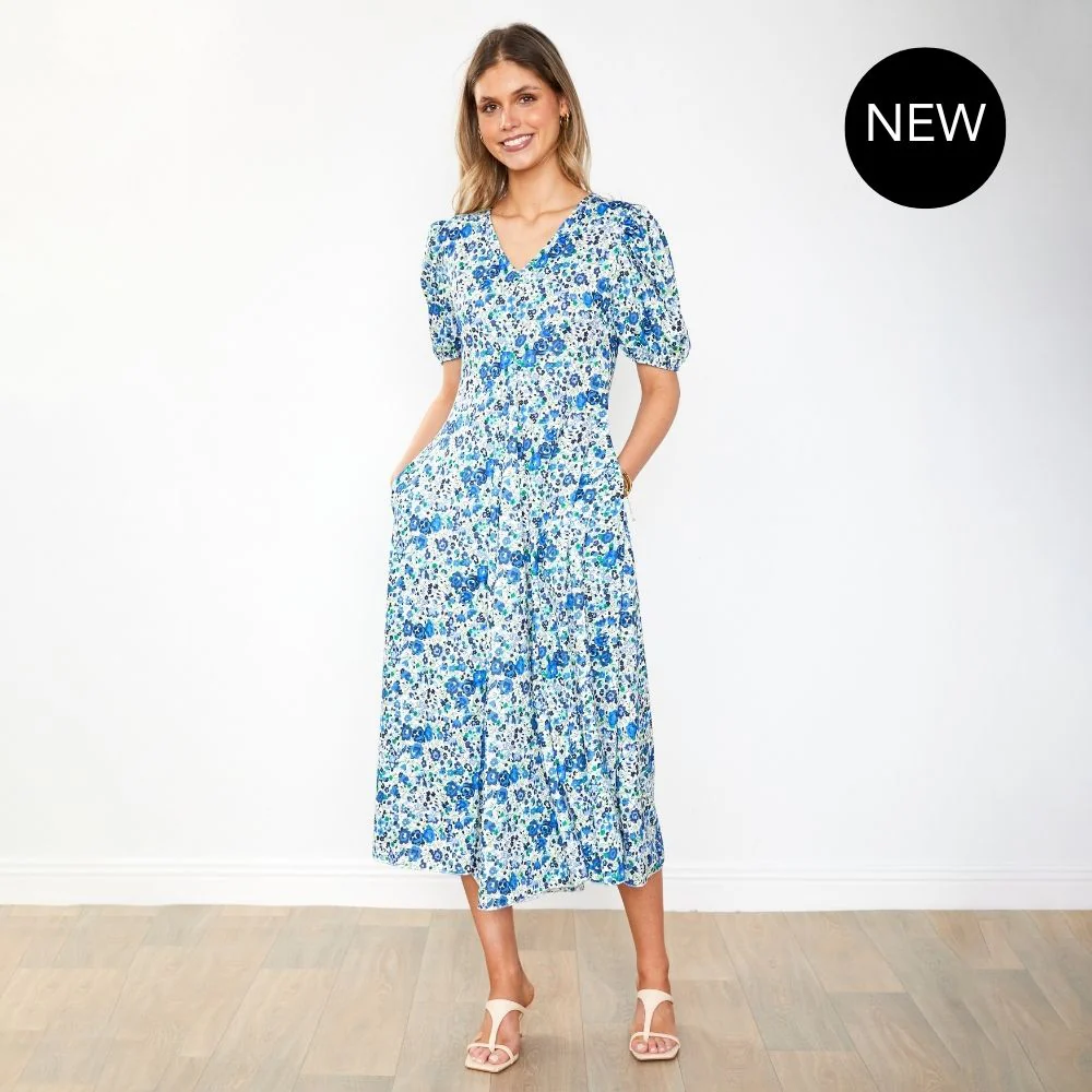 Flora Dress (Blue Rose) - Image 18