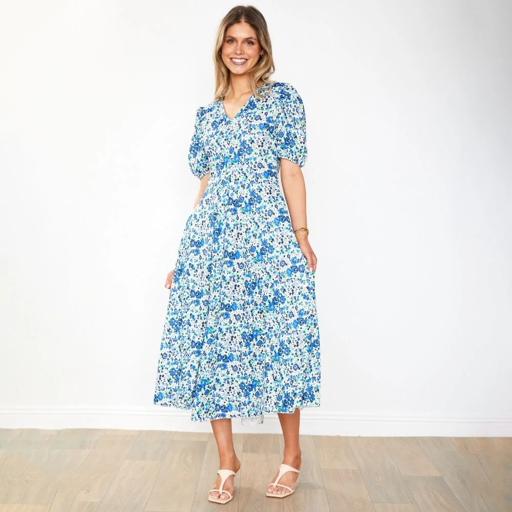 Flora Dress (Blue Rose) - Image 5