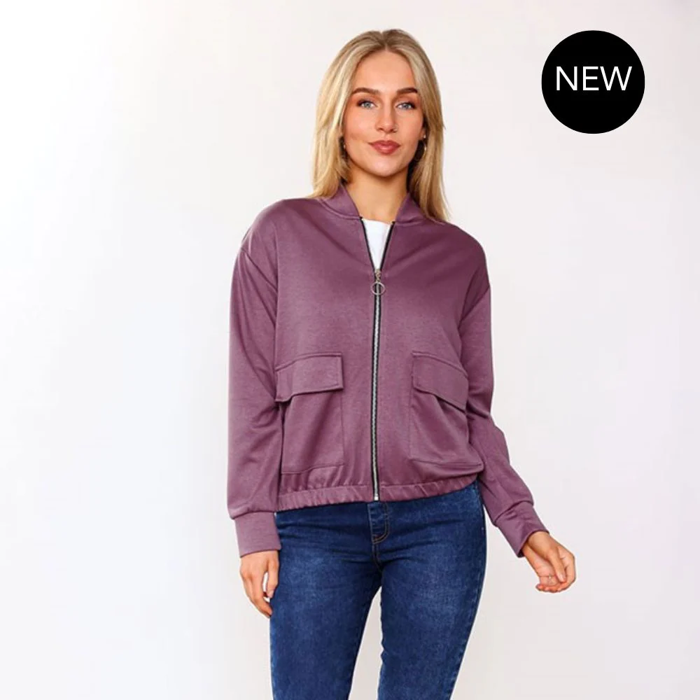 Flynn Bomber Jacket (Mauve) - Image 11