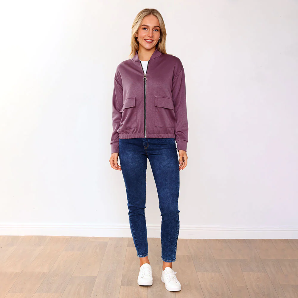 Flynn Bomber Jacket (Mauve) - Image 2