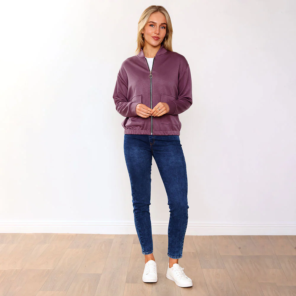 Flynn Bomber Jacket (Mauve) - Image 3