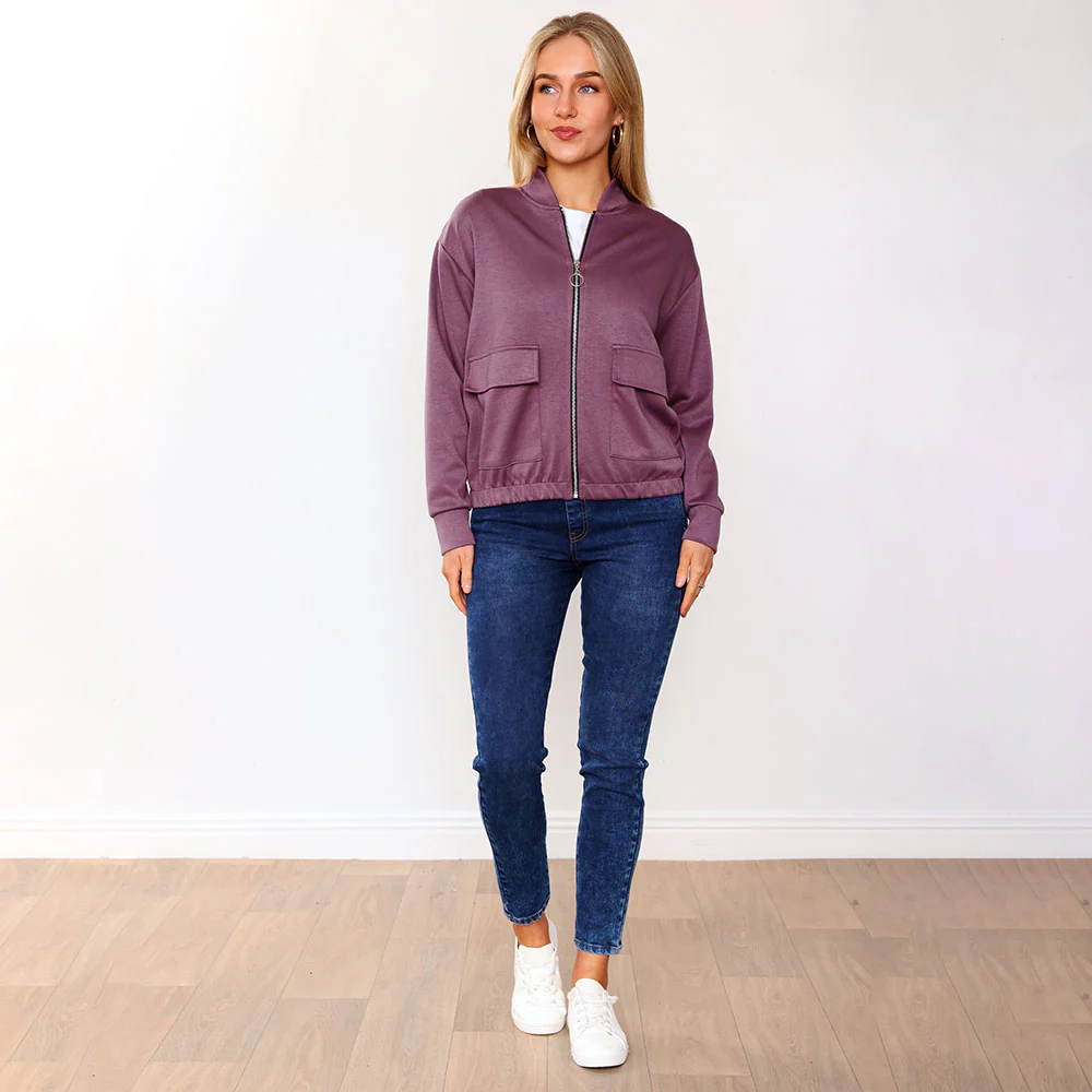Flynn Bomber Jacket (Mauve) - Image 4