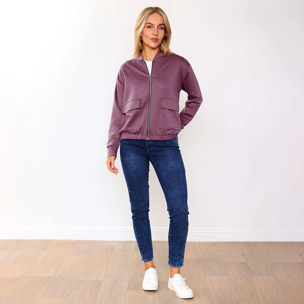Flynn Bomber Jacket (Mauve) - Image 5