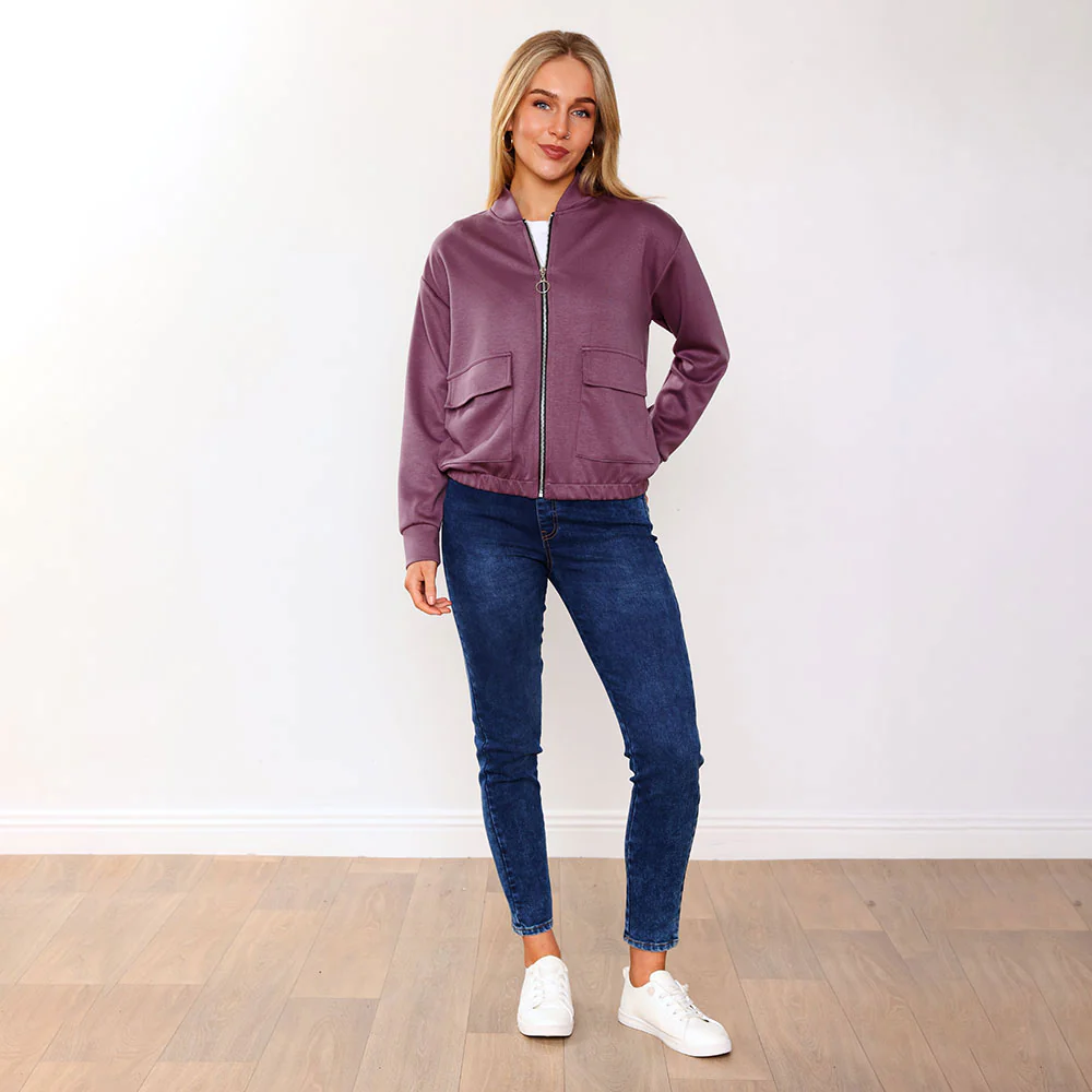 Flynn Bomber Jacket (Mauve) - Image 6