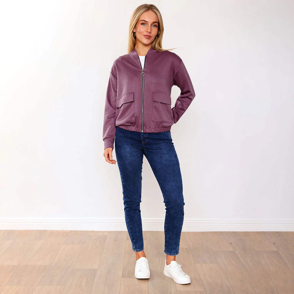 Flynn Bomber Jacket (Mauve) - Image 7