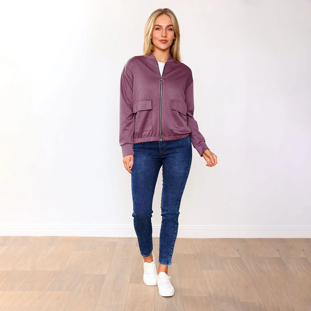 Flynn Bomber Jacket (Mauve) - Image 9