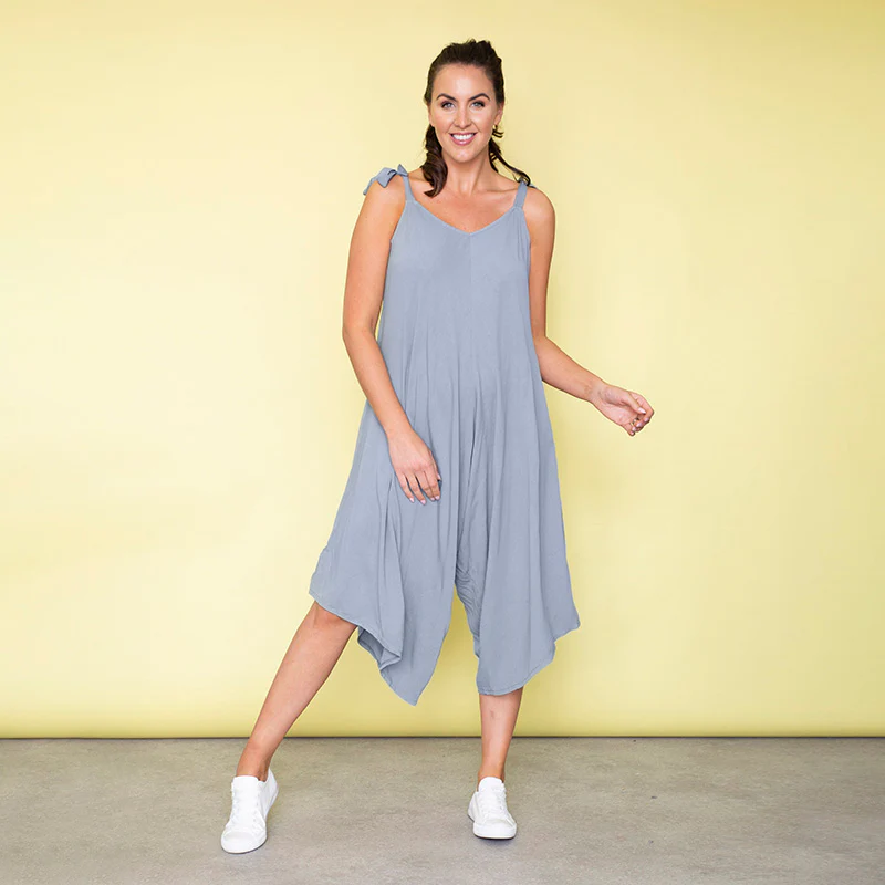 Frankie Relaxed Fit Jumpsuit (Baby Blue) - Image 2
