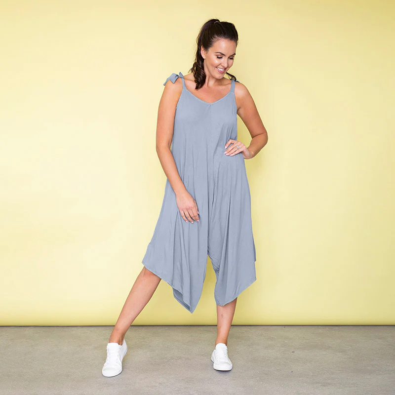 Frankie Relaxed Fit Jumpsuit (Baby Blue) - Image 4