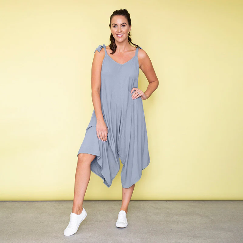 Frankie Relaxed Fit Jumpsuit (Baby Blue) - Image 6