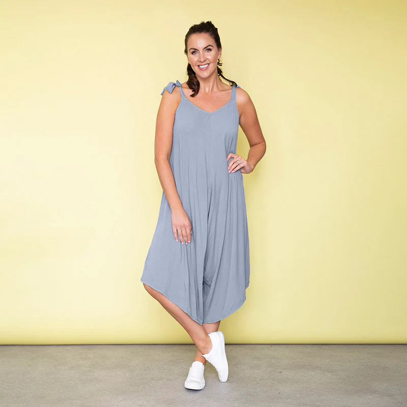 Frankie Relaxed Fit Jumpsuit (Baby Blue) - Image 7