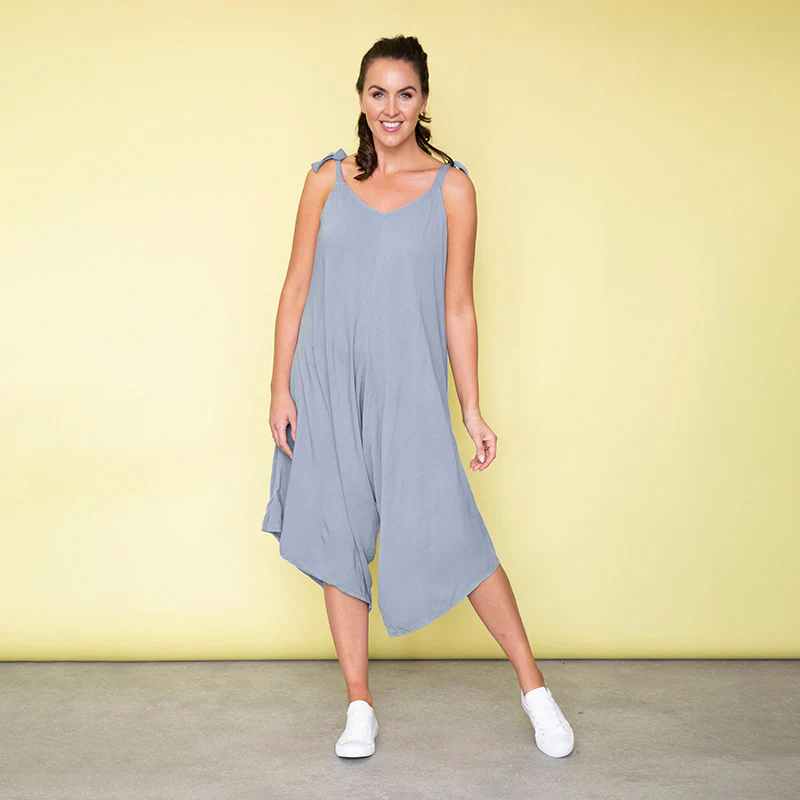 Frankie Relaxed Fit Jumpsuit (Baby Blue) - Image 8