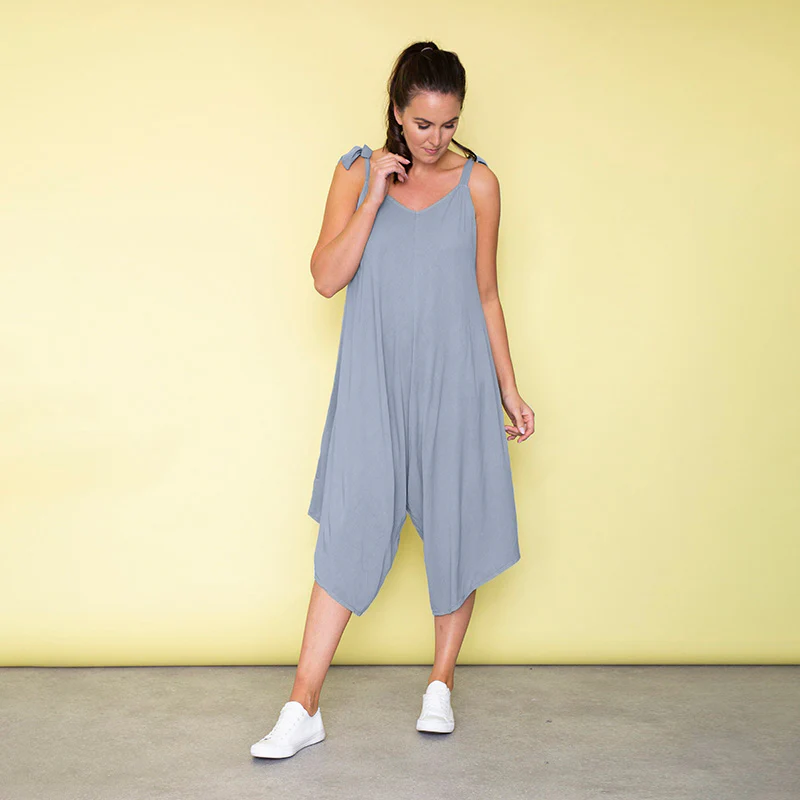 Frankie Relaxed Fit Jumpsuit (Baby Blue) - Image 9