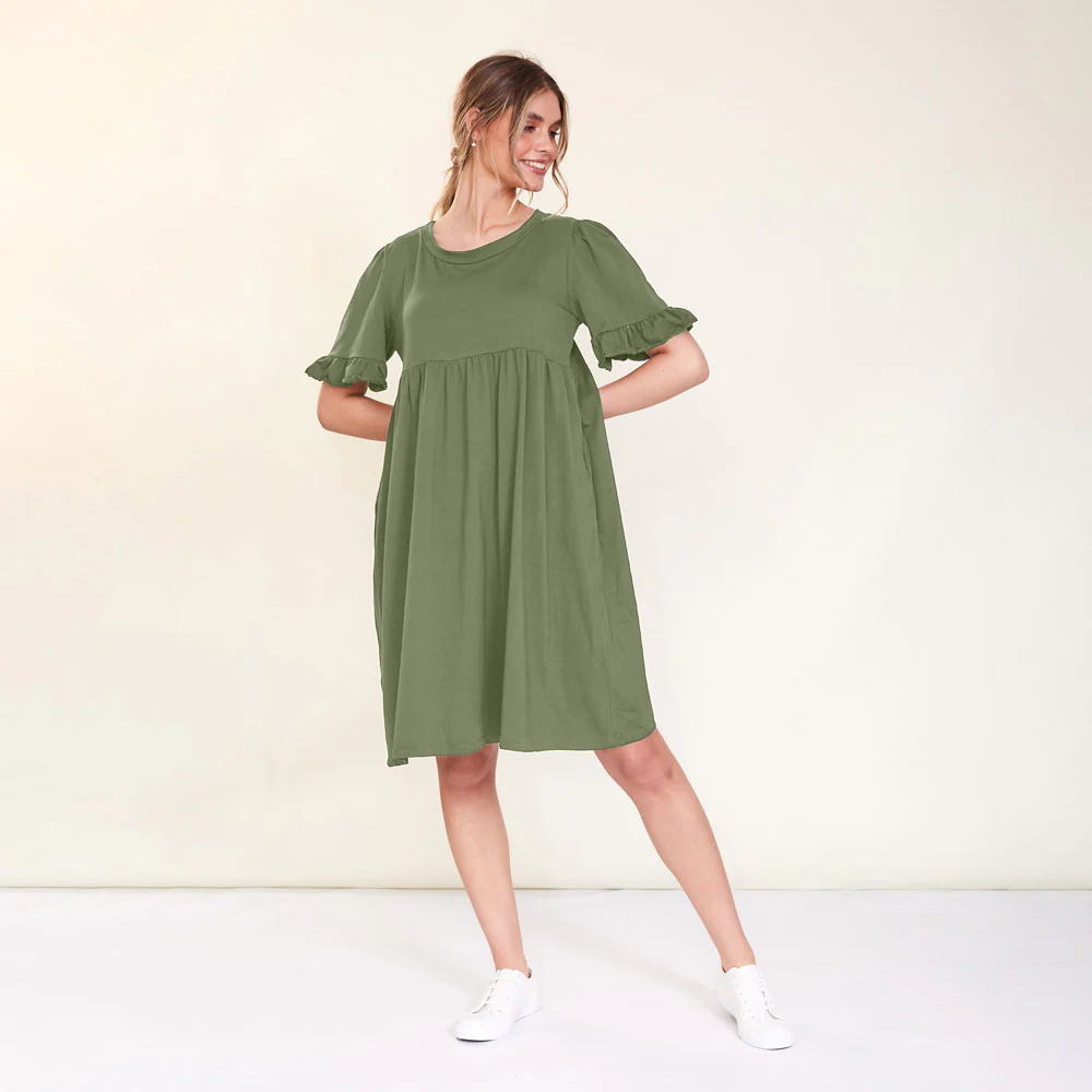 Fraya Dress (Khaki) - Image 2