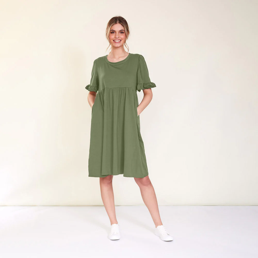 Fraya Dress (Khaki) - Image 3