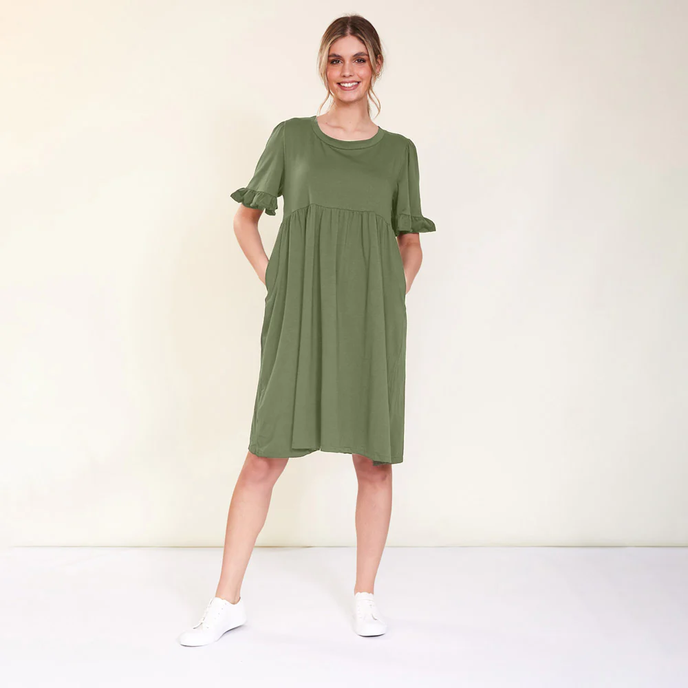 Fraya Dress (Khaki) - Image 4