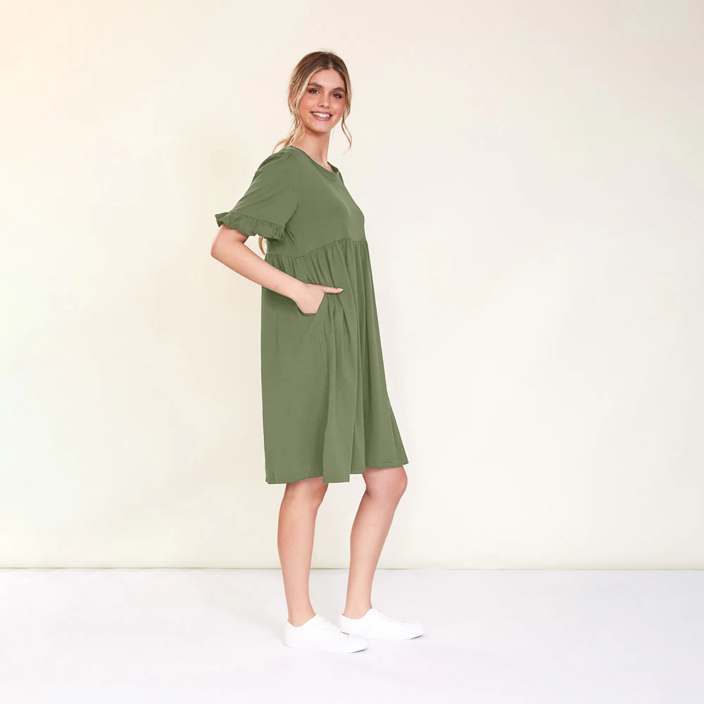 Fraya Dress (Khaki) - Image 5