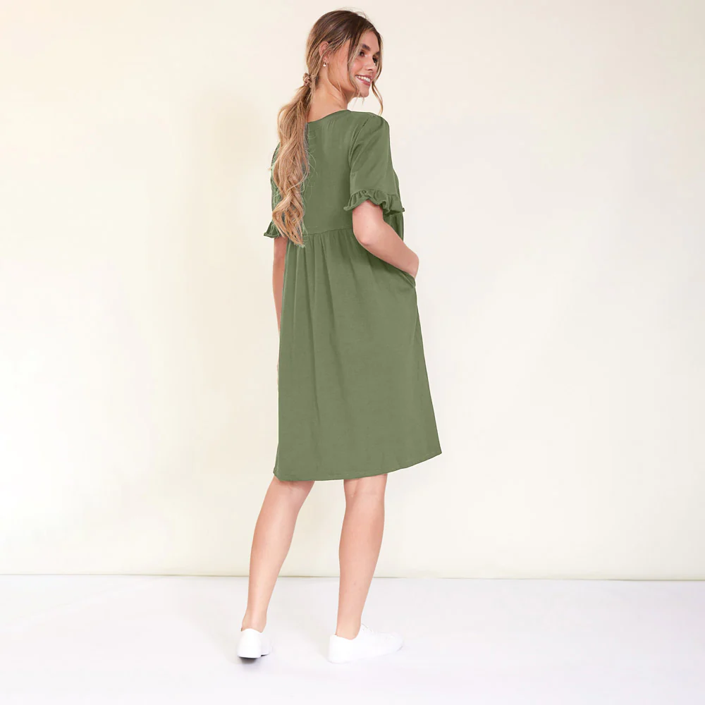 Fraya Dress (Khaki) - Image 6