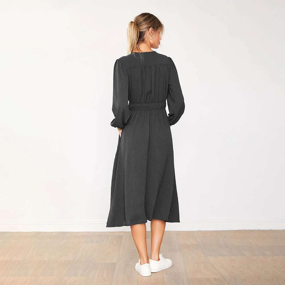 Gina Dress (Black) - Image 7