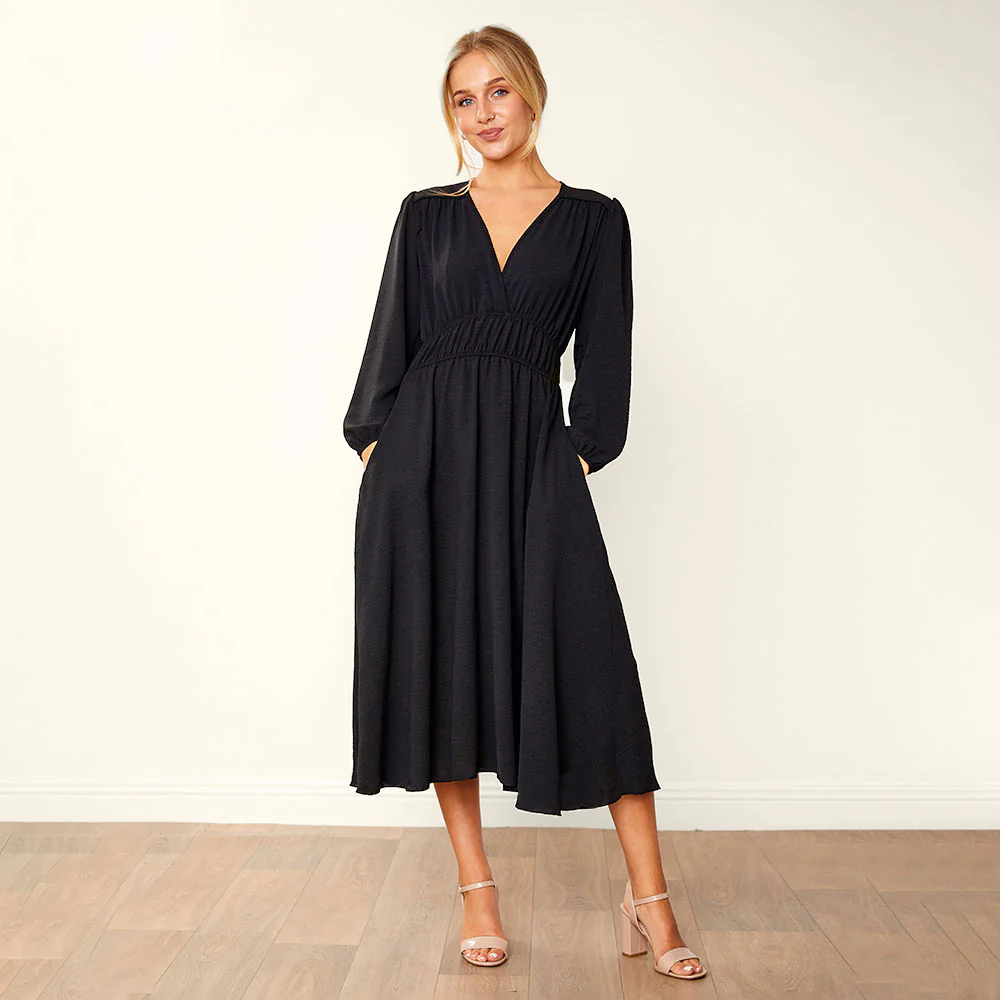 Gina Dress (Black) - Image 8