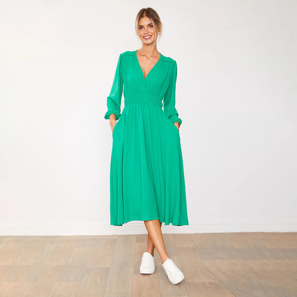 Gina Dress (Green) - Image 11