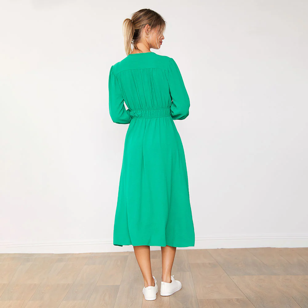 Gina Dress (Green) - Image 12