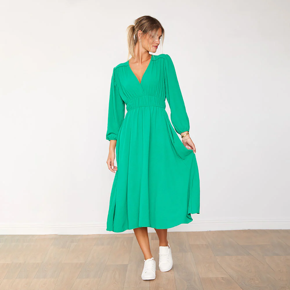 Gina Dress (Green) - Image 6