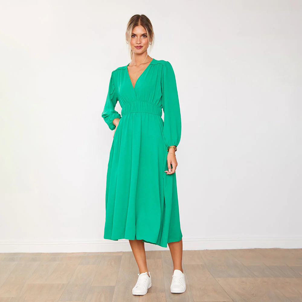 Gina Dress (Green) - Image 8