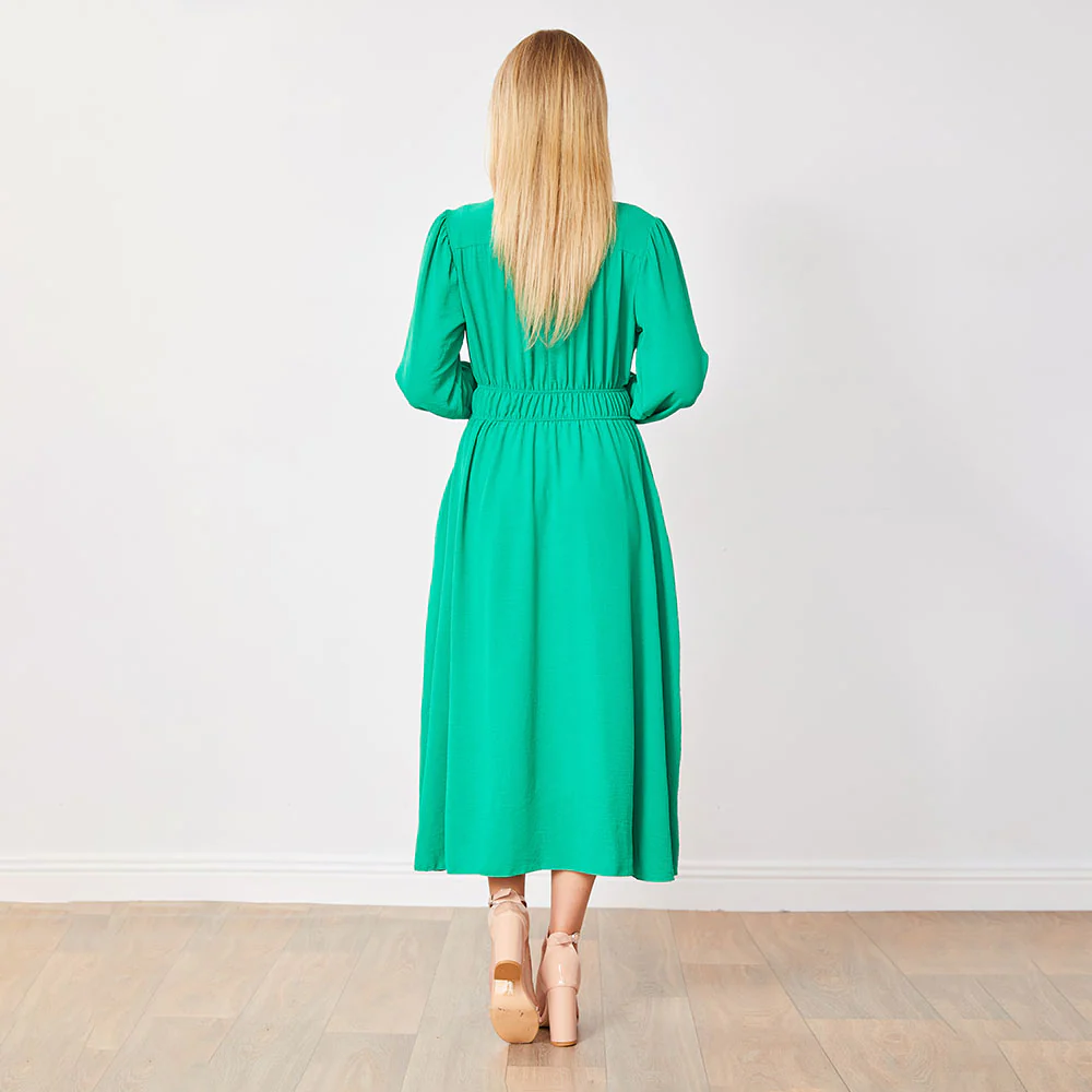 Gina Dress (Green) - Image 9