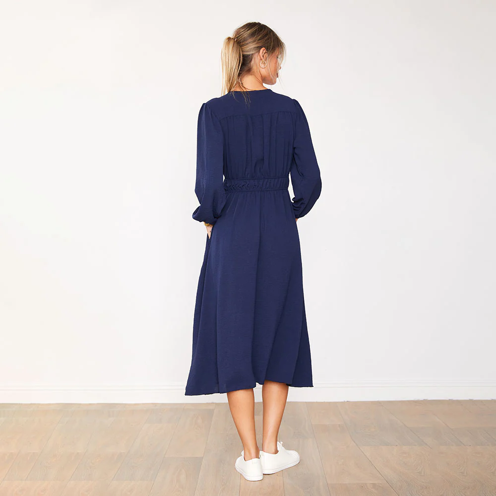 Gina Dress (Navy) - Image 7