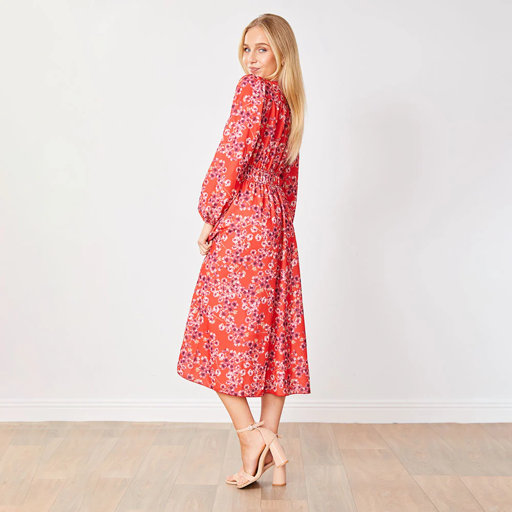 Gina Dress (Red Floral) - Image 10