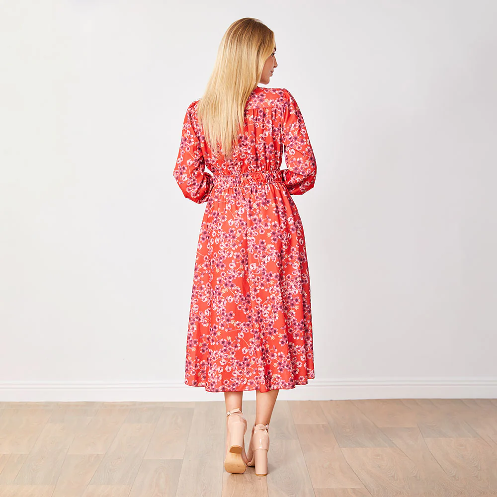 Gina Dress (Red Floral) - Image 11