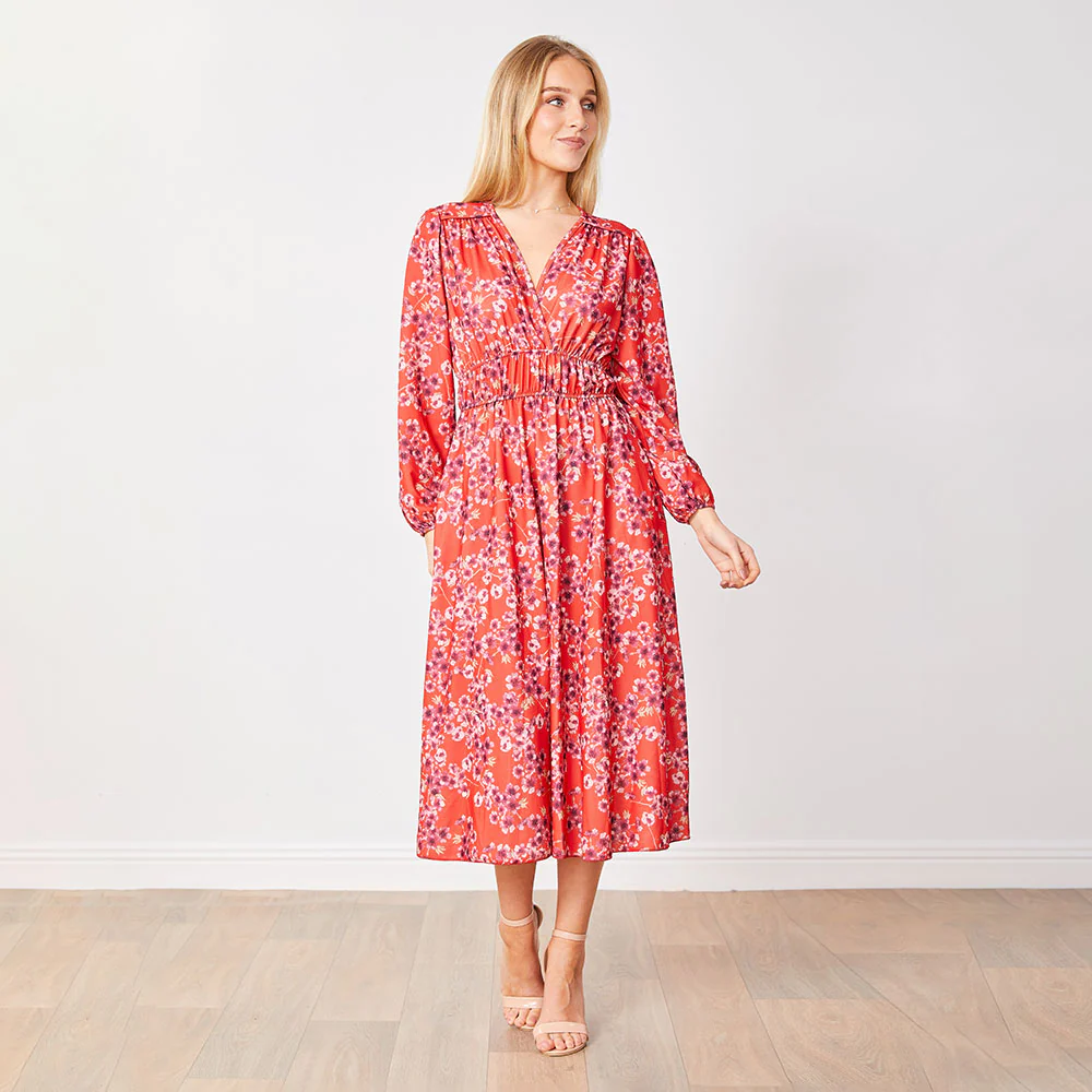 Gina Dress (Red Floral) - Image 3