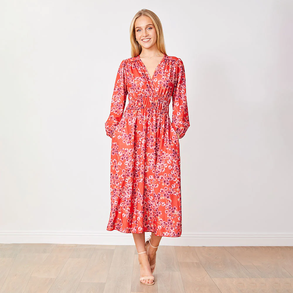 Gina Dress (Red Floral) - Image 4