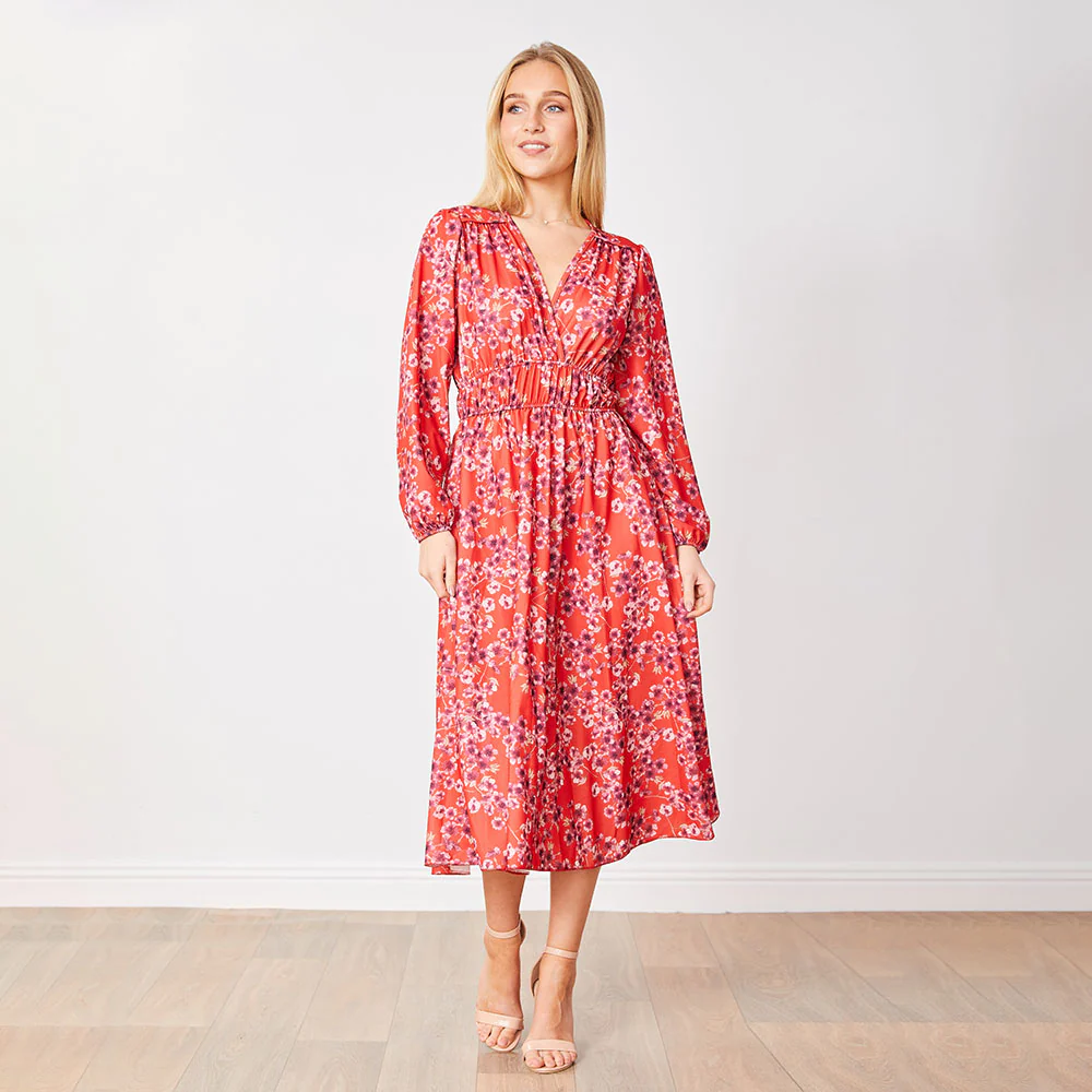 Gina Dress (Red Floral) - Image 5