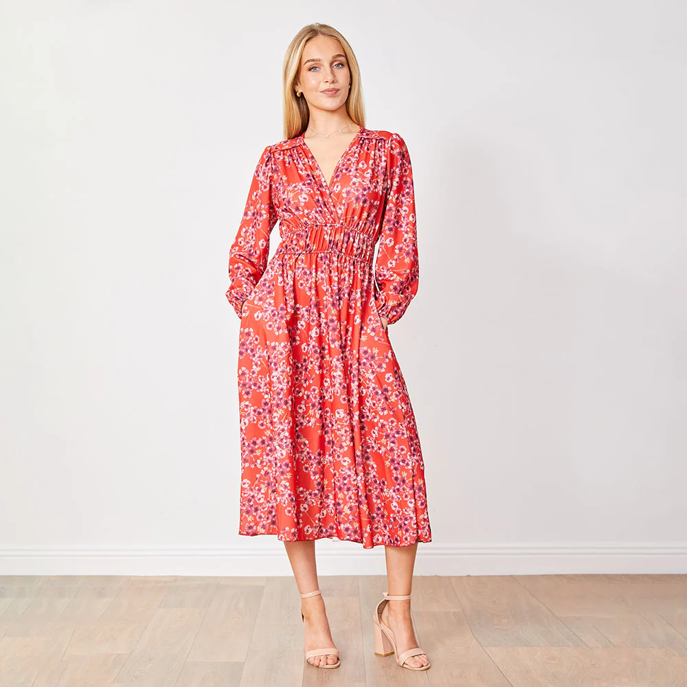 Gina Dress (Red Floral) - Image 6