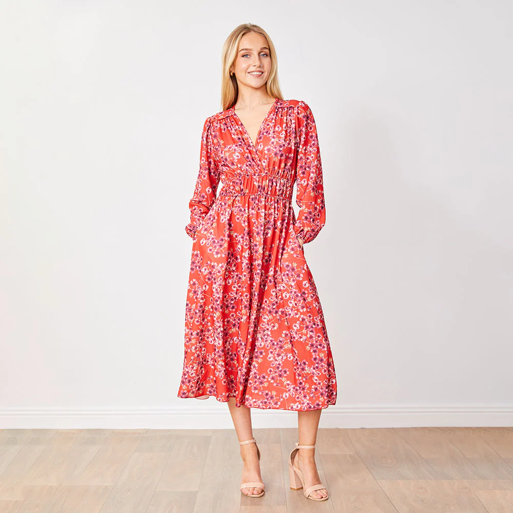 Gina Dress (Red Floral) - Image 7